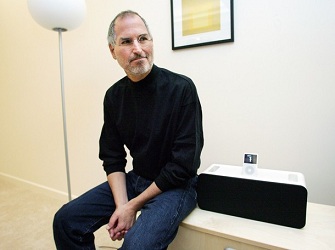 Steve Jobs en fvrier 2006 au sige d'Apple  Cupertino en Californie