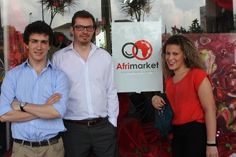 François, Jeremy et Rania, co-fondateurs d'Afrimarket