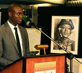 Lagassane Ouattara, prsident de l'Aspa lors de l'ouverture de la semaine ''Afrique Outremers'' de Sciences Po le 26 mars 2012