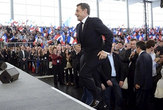 Nicolas Sarkozy en meeting à Mulhouse le 25 avril 2012