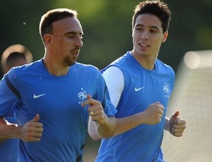 Samir Nasri et Franck Ribery
