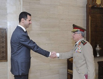 Bachar El Assad et son nouveau chef d'Etat major Ali Abdullah Ayyoub