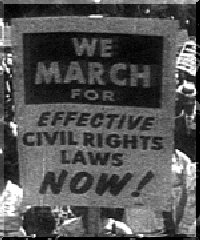 Des manifestants pour les droits civiques