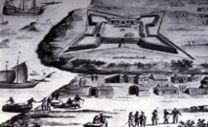 Fort anglais de Princestown, Cote d'or (Ghana),  1688