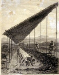 Esclaves employs  l'extraction des diamants, Minas Gerais, Brsil, 1812.