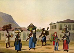 Esclaves vendeurs ambulants, dits " de gain ",  Rio de Janeiro, 1819-1820