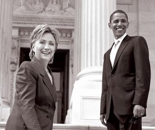 Hillary Clinton et Barack Obama  Capitol Hill en septembre 2006
