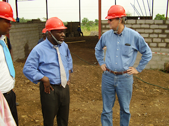 Visite du site lors de la construction