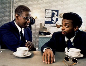 Denzel Washington et Spike Lee dans ''Malcolm X''
