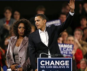 Oprah et Barack Obama dbut 2008