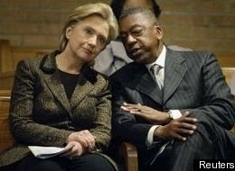 Bob Johnson et Hillary Clinton