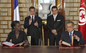 Rama Yade, Nicolas Sarkozy, Zine El Abedine Ben Ali et Abdelwahab Abdallah
