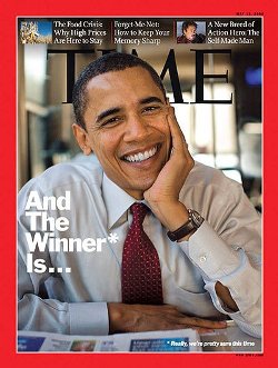La dernière couverture de Time Magazine déclare Obama vainqueur des primaires démocrates