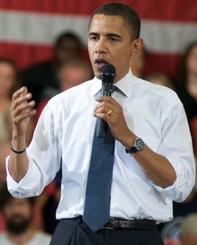 Barack Obama, candidat dmocrate  l'investiture amricaine