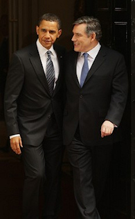 Barack Obama et Gordon Brown