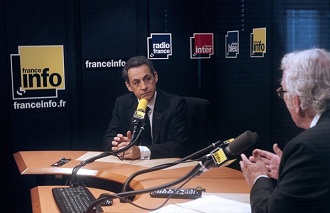 Nicolas Sarkozy interrogé par Jacques Vendroux le 25 avril 2012