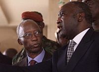 Laurent Gbagbo et Seydou Diarra premier ministre sortant
