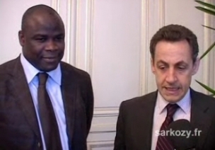 Basile Boli et Nicolas Sarkozy