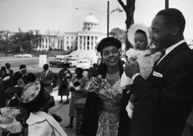 Martin Luther King et son pouse Coretta Scott