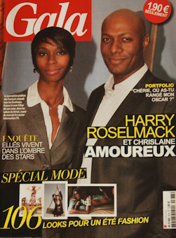 Harry Roselmack et son �pouse Chrislaine en couverture de ''Gala''