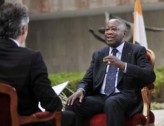 Laurent Gbagbo face  Michel Denisot le mardi 11 janvier. L'entretien sera diffus ce mercredi sur Canal+