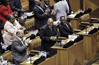 Jacob Zuma a t officiellement lu prsident par le parlement sud-africain mercredi 6 mai