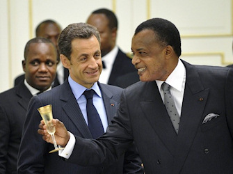 Denis Sassou Nguesso et Nicolas Sarkozy