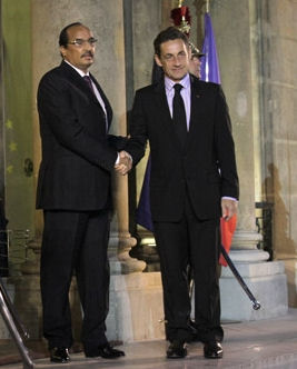 Mohamed Ould Abdoul Aziz et Nicolas Sarkozy  Paris
