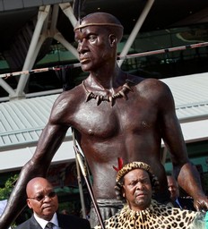 Jacob Zuma et le roi Zoulou Goodwill Zwelithini le 8 mai 2010  Durban