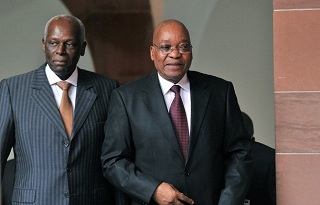 Jose Eduardo Dos Santos et Jacob Zuma