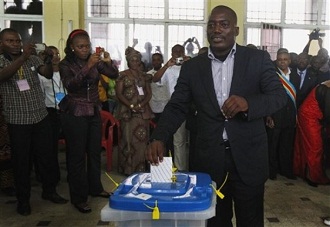 Joseph Kabila votant ce lundi 28 novembre 2011  Kinshasa
