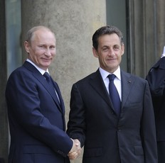 Vladimir Poutine et Nicolas Sarkozy le 21 juin 2011  l'Elyse