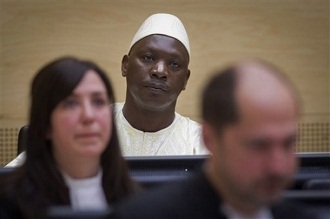 Thomas Lubanga attendant le verdict de la Cour Pnale Internationale le 14 mars 2012