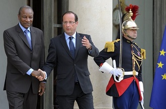 Alpha Cond et Franois Hollande  l'Elyse