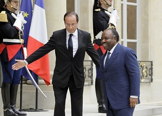 Ali Bongo et Franois Hollande le 5 juillet 2012  l'Elyse