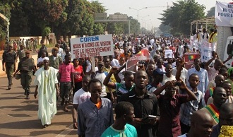 Manifestation en faveur d'une intervention au Mali