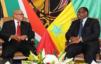 Jacob Zuma et Macky Sall  Dakar