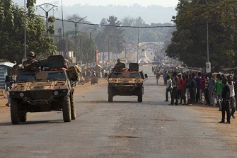 Des chars  Bangui