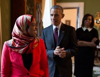 Saheela Ibraheem  la Maison Blanche le 26 fvrier 2015