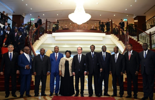 Franois Hollande entour de chefs d'Etat africains  La Valette