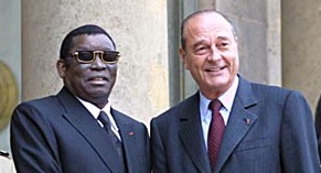 Jacques Chirac et Gnassingbe Eyadema
