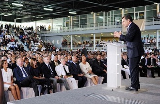 Nicolas Sarkozy le 9 janvier lors d'un discours en Guadeloupe
