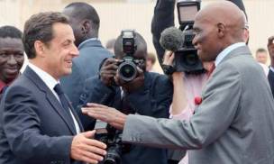 Nicolas Sarkozy et Abdoulaye Wade  Dakar