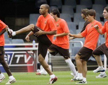 Thierry Henry a repris l'entranement avec le FC Barcelone