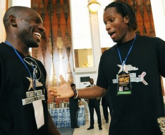 Geremi et Drogba le 17 juin dernier  Abidjan