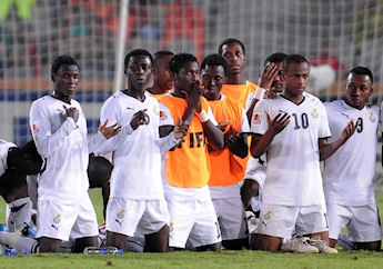 Les moins de 20 ans ghanéens célèbrent leur victoire face à la Hongrie (3-2)