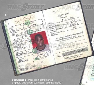 Le passport produit par Edel lors de son entretien avec la police