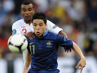 Samir Nasri, buteur de l'équipe de France face à l'Angleterre