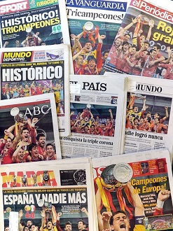 La presse espagnole dithyrambique aprs la victoire de la ''Roja''  l'Euro 2012