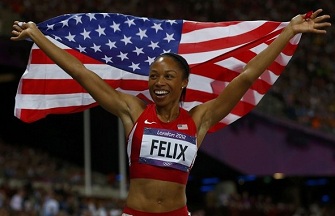 Allyson Felix savoure son titre olympique sur 200 mtres  Londres